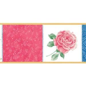  Pink Roses Floral PS50753B Wallpaper Border