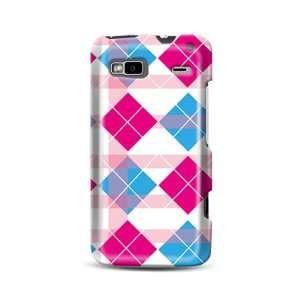  HTC T Mobile G2 Graphic Case   Pink/Blue Check Cell 