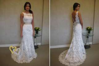 White Lace Bridesmaid Dress Wedding Dress Bridal Gowns*  