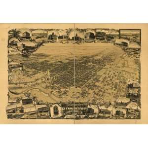   1895 Map of Stockton, San Joaquin County, California