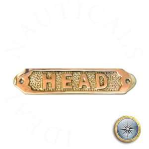  Brass Head Sign 5     Nautical Decorative Gift Solid 