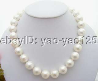 AAA 14mm White Sea Shell Pearl Necklace  