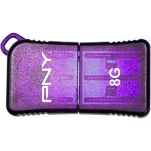 PNY Micro Sleek Attach P FDU8GBSLK/PRP EFS2 8 GB USB 2.0 Flash Drive 