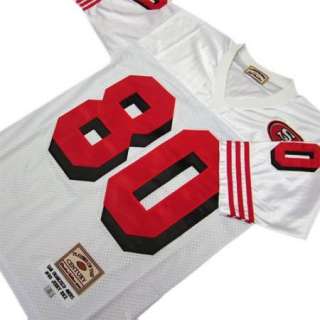   #80 San Francisco 49ers Throwback White Sewn Mens Size Jersey  