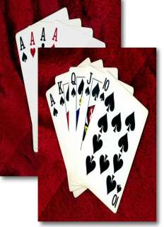 POKER CASINO CANVAS REPROS GREAT 4 GAME ROOM 30x24  