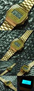 Casio Digital Watch Retro 80s Vintage gold A168WG  
