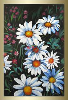 White Daisy Garden oil painting bestbid_shop C941  