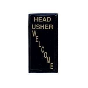    Badge Head Usher Pocket Black (Package of 3) 