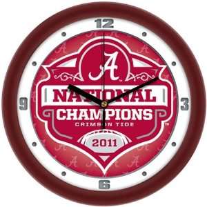   Alabama Crimson Tide 2011 BCS National Champions Wall Clock  Sports