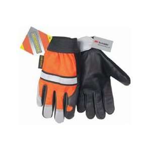  Hi Vis Grain Cowhide Multi Task Glove with Velcro Closure 