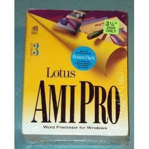  Lotus Ami Pro Word Processor for Windows Release 3.0 