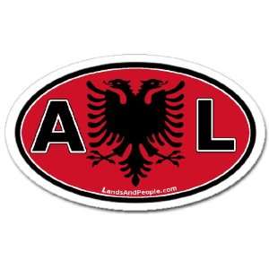  AL Albania Car Bumper Sticker Decal Oval Automotive