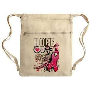   Sack Pack Khaki Cancer Hope for a Cure   Pink Ribbon 