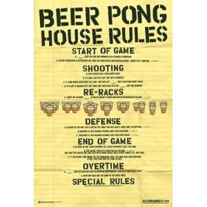   Rules College Drinking Alcohol Poster 24 x 36 inches