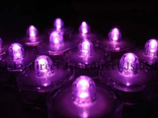 24 Purple LED Submersible Wedding Floral Decoration Tea light 