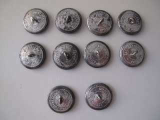 10 Greek Army Uniform buttons. Before 1967. See Crown.