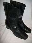 EARTH SPIRIT BLACK LEATHER BOOTS SIZE 10 WOMENS  