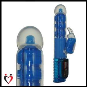  Rabbit Vibrator Wave of Passion Bull Nose Blue 64 Speed 