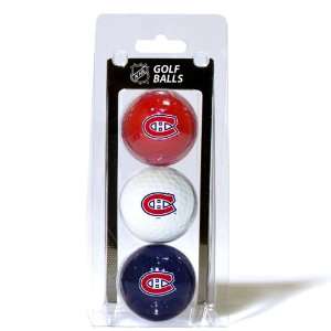  Montreal Canadiens NHL Team Logo 3 Golf Ball Pack Sports 
