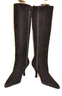 Stuart Weitzman Bonjour Cola Suede Tall Boots Woman 5.5  