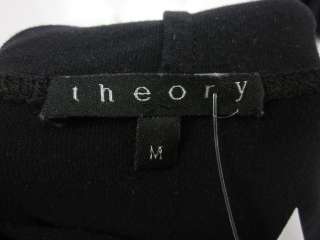 you are bidding on a theory black long sleeve hooded pullover sweater 