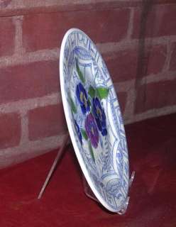 This auction is for a Pansies Dessert plate from Oiseau Bleu Hand 
