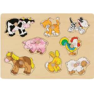  Farm Animals Lift Out Wood Puzzle Toys & Games