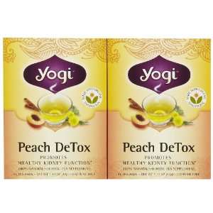 Yogi Tea Peach Detox, Herbal Supplement, Tea Bags, 16 ct, 2 pk  