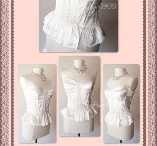 NWT Wet Seal White Satin Bustier Corset Sweetheart Top  