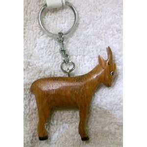  Wooden Hand Crafted Deer Key Ring, Key Chain, Key Holder 