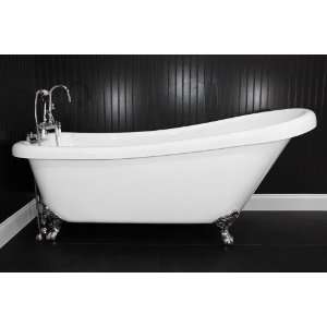 HLSL73FPK 73 long Single Slipper Clawfoot Tub with OIL RUBBED BRONZE 