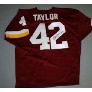 Charley Taylor Autographed Uniform   Gai Coa Hof   Autographed NFL 