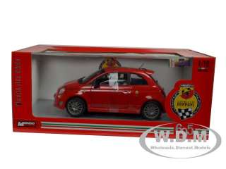 FIAT ABARTH 695 FERRARI TRIBUTE RED 118 DIECAST MODEL CAR BY MONDO 