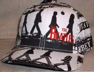 The Beatles ABBEY ROAD B/W Flex Fit Baseball Cap HAT  