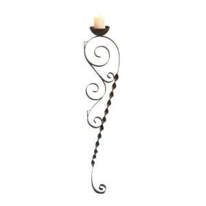  Wall Candle Holders Scroll Design In Rustic Finish by 