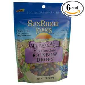SunRidge Farms All Natural Rainbow Drops Milk Chocolate, 7 Ounce (Pack 