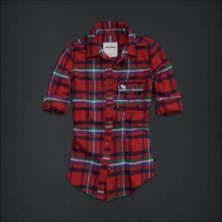 New ABERCROMBIE & FITCH Kids Girls Choe Plaid Flannel Shirts  