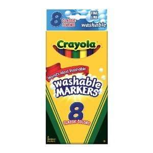 Crayola 8ct Washable Markers Fine  2 Pack  Grocery 