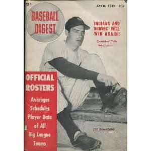  Joe DiMaggio 1949 Baseball Digest   Sports Memorabilia 