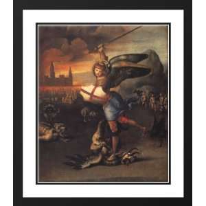 Raphael 20x23 Framed and Double Matted Saint Michael and 