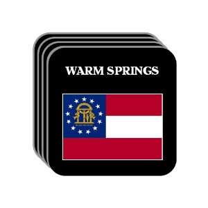  US State Flag   WARM SPRINGS, Georgia (GA) Set of 4 Mini 
