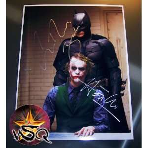   and Christian Bale Autographed Collectible Batman vs The Joker
