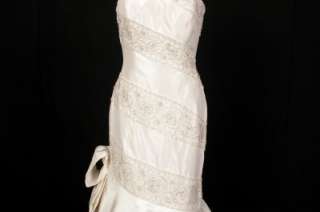 Barge La Fleur LF218 Light Ivory Silk Couture New Bridal Wedding Dress 