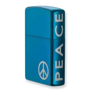  Zippo Peace On The Side Sapphire Lighter Jewelry