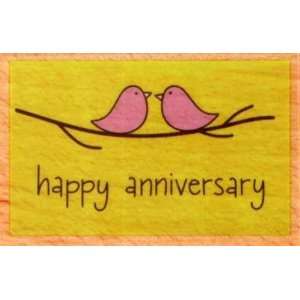   Stamp Happy Anniversary Fabric By The Each Arts, Crafts & Sewing