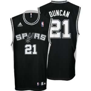 Tim Duncan Youth Jersey adidas Black Replica #21 San Antonio Spurs 