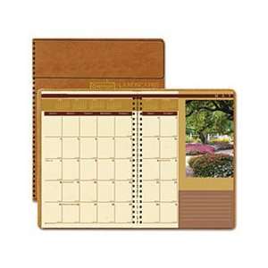 Landscapes Full Color Monthly Planner, Ruled, 7 x 10, Brown, 2012 