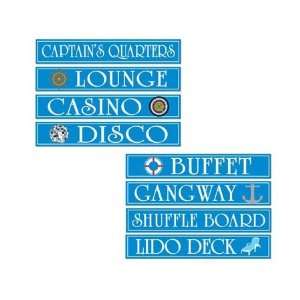  Beistle 54369 Cruise Ship Sign Cutouts   Pack of 12