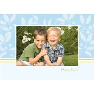  Blue Leaf Easter Photo Card   100 Cards 