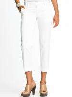   White Crop Pant Vented Cuff 4 pockets Sz 6 Stylish Casual wear  